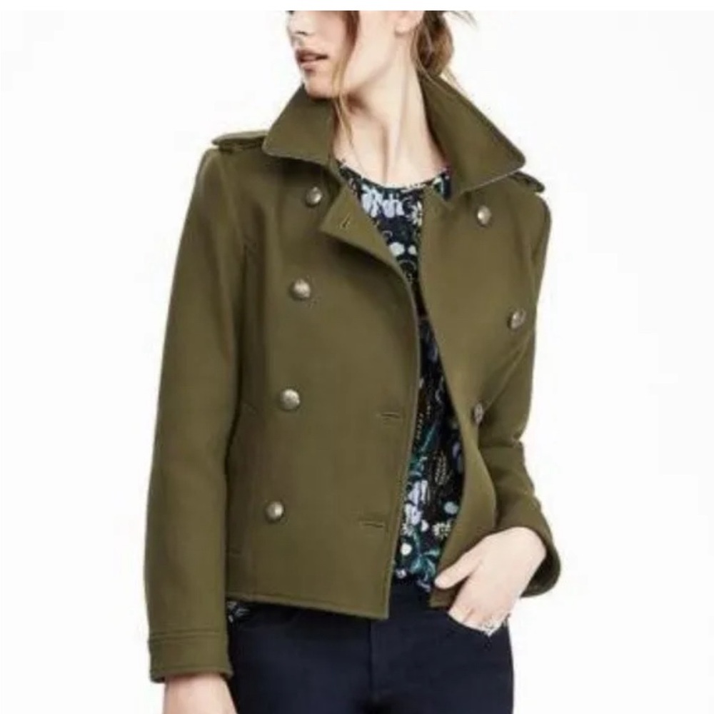 Banana Republic | Cropped Wool Pea Coat- Size S.